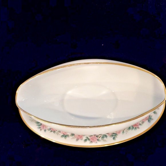 Noritake China Pattern 5412 Pink Rose Band Gravy Boat ~ Retired ~ Made in Japan - Picture 2 of 5